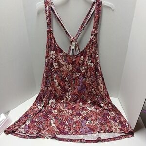 Womens Maurices Sleeveless Floral Knot Racerback Tank Top Shirt 1X  NWT